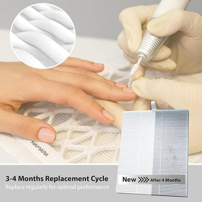 HAMARA Nail Dust Collector Replacement Filters 2 Pack – Reusable 6x7 Inch - Image 7