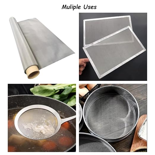 304 Stainless Steel Mesh 200Mesh, 15.7"x47.2" Metal Mesh Screen, Woven Fine - Image 5