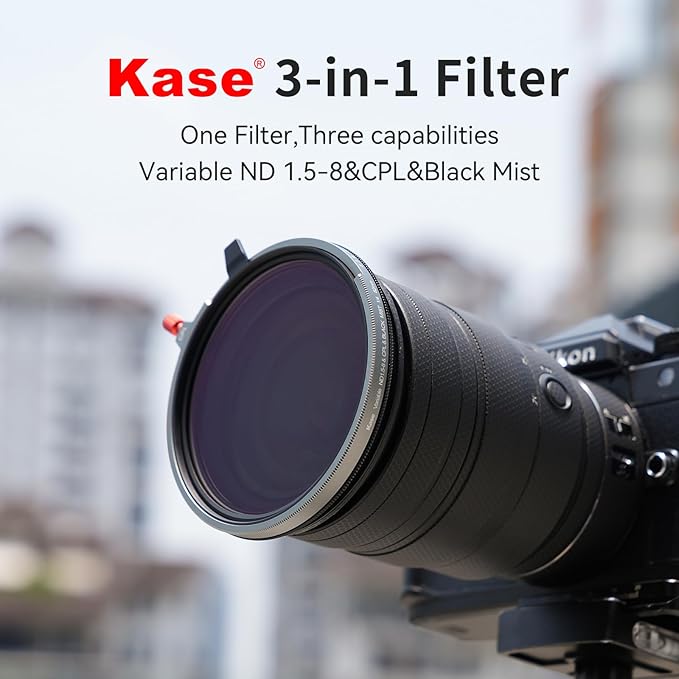 Kase 82mm Variable ND1.5-8 & CPL & Black Mist 3 in 1 Filter - Image 2