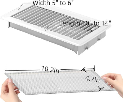 6-Pack White Magnetic Vent Covers 4.7x10.2 Inch - Image 2