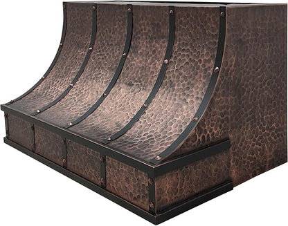 CT Copper Tailor Sloped Copper Vent Hood Island Mount, 610 CFM Exhaust Fan - Image 3
