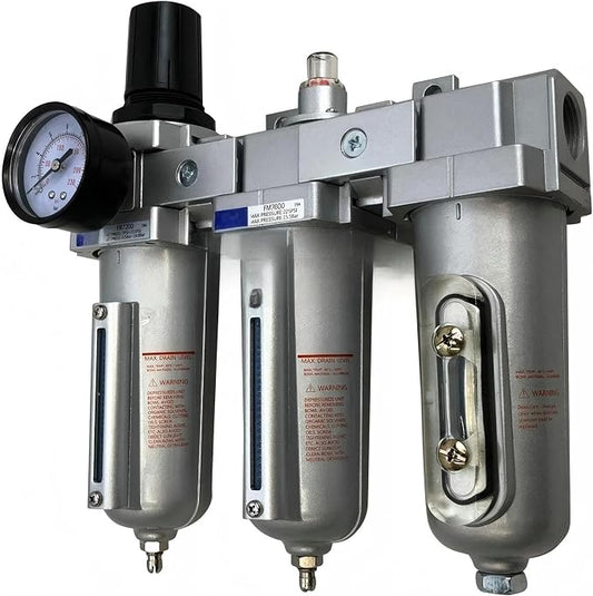 1/2" NPT Heavy Duty Compressed Air Filter Regulator Coalescing Dsiccant Dryer - Image 2