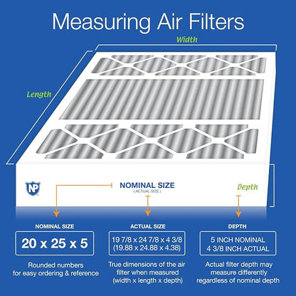 Nordic Pure 20x25x5 Honeywell Replacement Air Filters MERV 10 Plus Carbon 1 Pack - Image 2