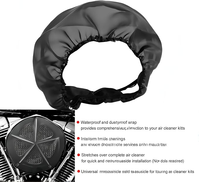 Motorcycle Waterproof Air Filter Rain Sock Dustproof Protective Cover Fits - Image 6