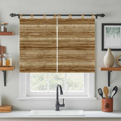 Vintage Western Kitchen Curtains 45 Inch Length, Short Cafe Window Curtains Tab - Image 3