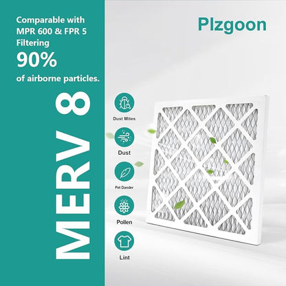 14x14x1 Air Filter MERV 8 MPR 600 Pleated Air Furnace Filters Replacement - Image 3