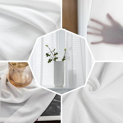 Farmhouse Sheer Curtains 45 Inch Length Brown Country Star Berry Vintage Wood - Image 9