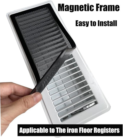 Floor Register Vent Cover- 4"x10" Magnetic Air Vent Screen Mesh Cover - Image 2