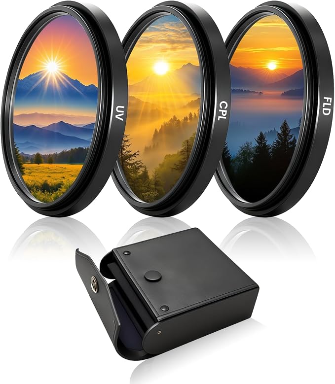 3 Pack Universal Lens Filter Kit 40.5mm by WOKYO