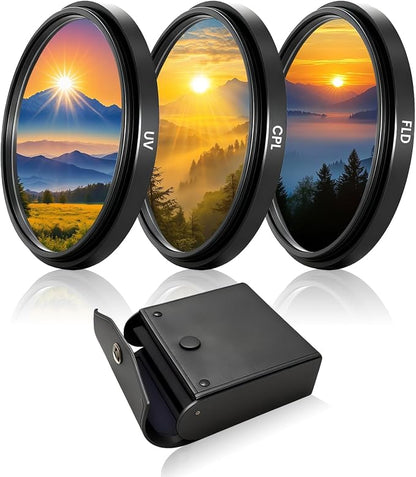 3 Pack Universal Lens Filter Kit 40.5mm by WOKYO
