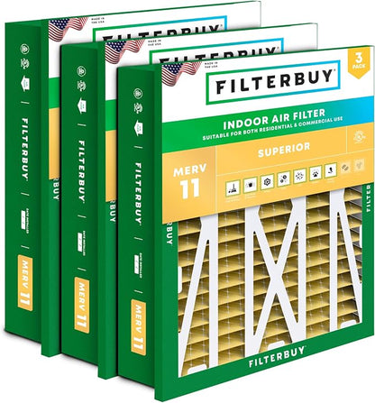 Filterbuy 20x25x5 Air Filter MERV 11 Superior Pet & Allergy Defense, by Filterbuy