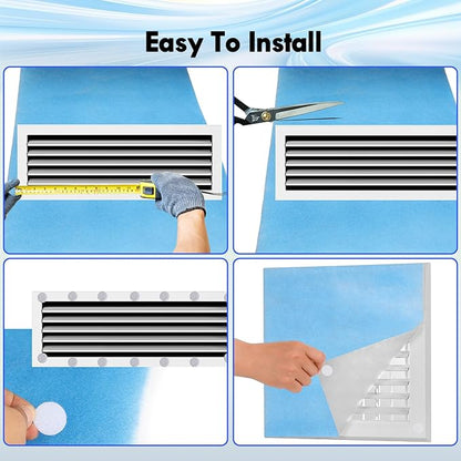 2PCS 12 x 140" Air Vent Filters, Cut-to-Size MERV 8 Filter Material, Triple - Image 6