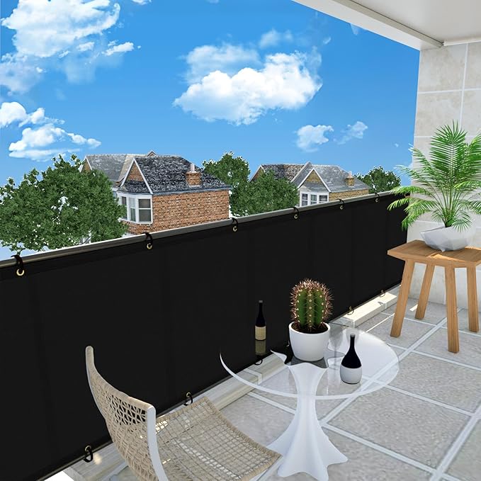 UPGRADE Balcony Privacy Screen Fence 6'X13' Outdoor HDPE Mesh Panels - Image 5