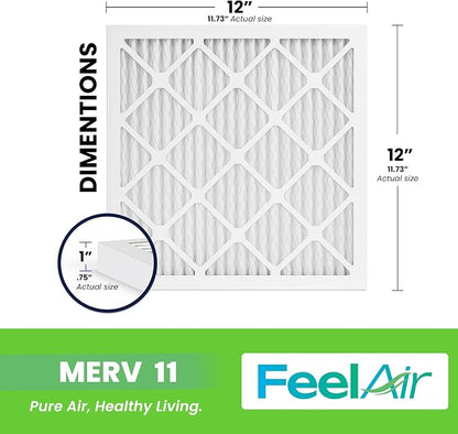 12x12x1 Air Filter – 6 Pack, MERV 11 Pleated HVAC & Furnace Filter, - Image 2