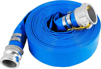 2'' x 50 Ft Discharge Hose, Heavy Duty PVC Lay Flat Water Backwash Hose by Unknown