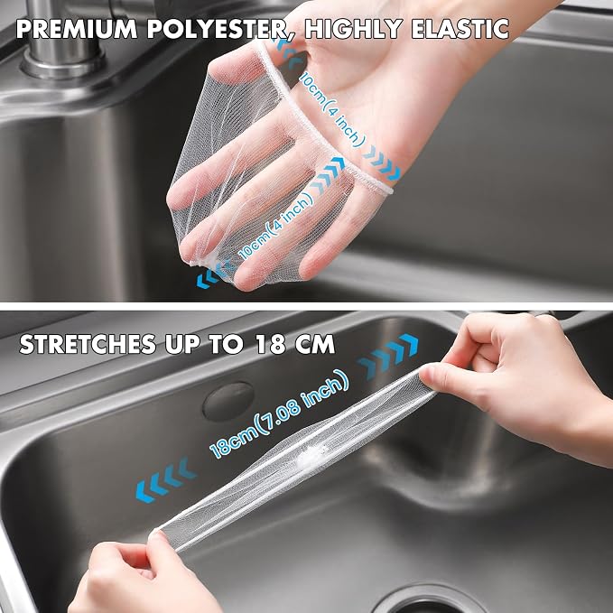 400 Pack Kitchen Sink Strainer Mesh Bag, Anti-Clogging Disposable Sink Drain - Image 5