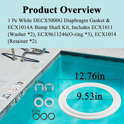 2Pcs Diaphragm Gasket, Fits Hayward Perflex DECX5000G, EC50AC Series Extended - Image 2