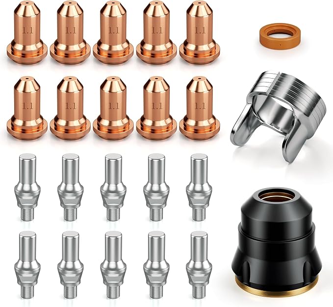 ARCCAPTAIN 23Pcs IPT60 Plasma Cutter Torch Consumables, .045" Plasma Cutter by ARCCAPTAIN