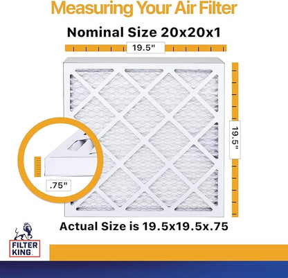Filter King 20x20x1 Air Filter | 6-PACK | MERV 13 HVAC Pleated A/C Furnace - Image 2