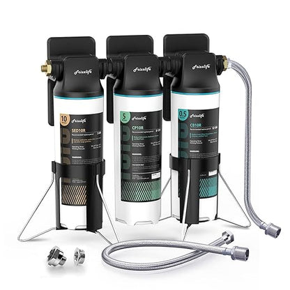 Frizzlife TW10 Under Sink Water Filter System, NSF/ANSI 53&42 Certified Elements by FRIZZLIFE