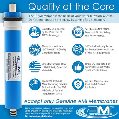 APPLIED MEMBRANES INC. 50 GPD Reverse Osmosis Membrane | RO Membrane Water - Image 3