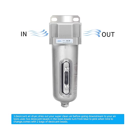 NANPU Industrial Grade Heavy Duty Compressed Air Desiccant Dryer, in Line Filter - Image 2