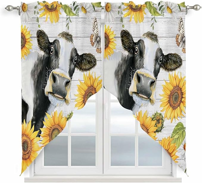 Retro Farmhouse Floral Swag Valances by Unknown