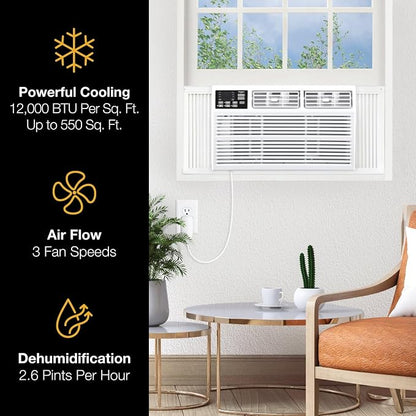Whirlpool 12, 000 BTU 115V Window-Mounted Air Conditioner - Image 8