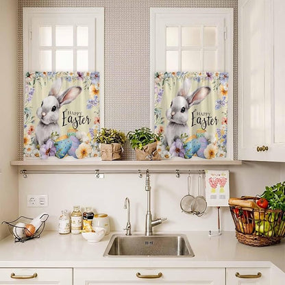 Happy Easter Kitchen Curtains Set 3 Piece - Image 7