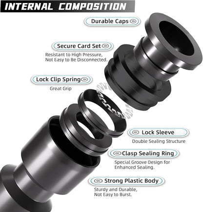 5 Pack Quick Connect 1/4" Drip Irrigation Shut Off Valve, Universal Drip - Image 3