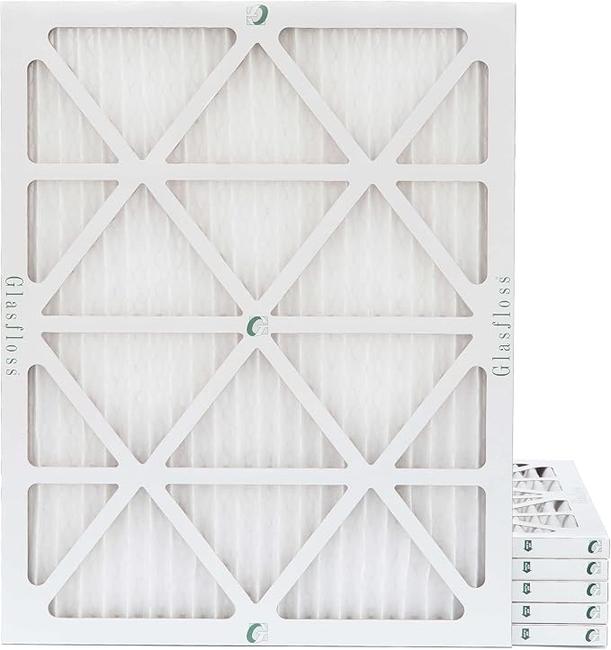 Glasfloss 18x20x1 MERV 10 Pleated Air Filters Box of 6. Actual Size: 17-1/2 x by Glasfloss