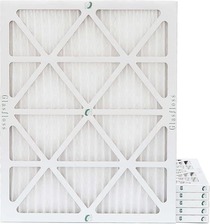 Glasfloss 18x20x1 MERV 10 Pleated Air Filters Box of 6. Actual Size: 17-1/2 x by Glasfloss