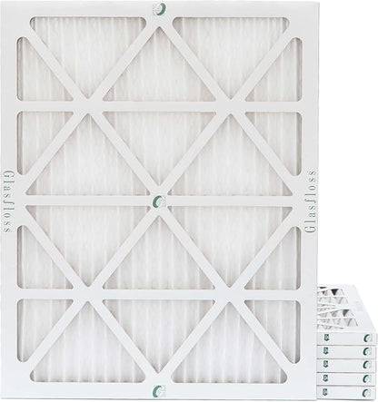 Glasfloss 19-7/8 x 21-1/2 x 1 MERV 10 Pleated Air Filters Box of 6. Replacement by Glasfloss