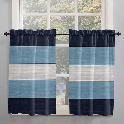 Vintage Country Woodcuts Window Valance Curtains, 2 Panel by IDOWMAT