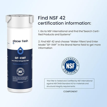 GLACIER FRESH XWF Replacement for GE XWF Refrigerator Water Filter Pack of 3 - Image 6