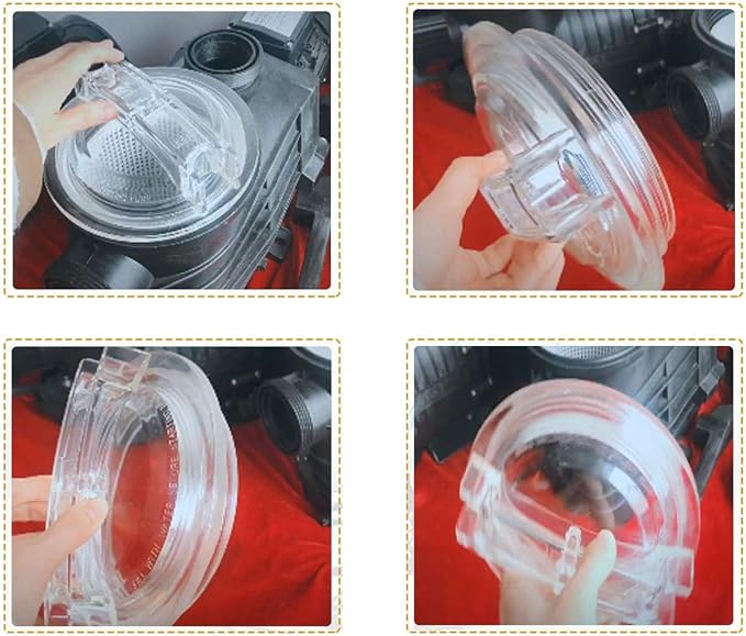 Pool Lid Replacement Thread Strainer Cover Pool Leaf Trap Sand Filter Acrylic - Image 2