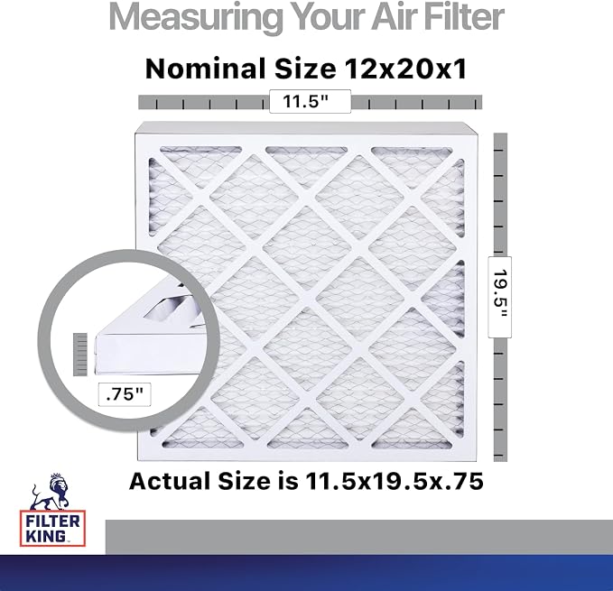 Filter King 12x20x1 Air Filter | 4-PACK | Carbon MERV 8 HVAC Pleated A/C - Image 2