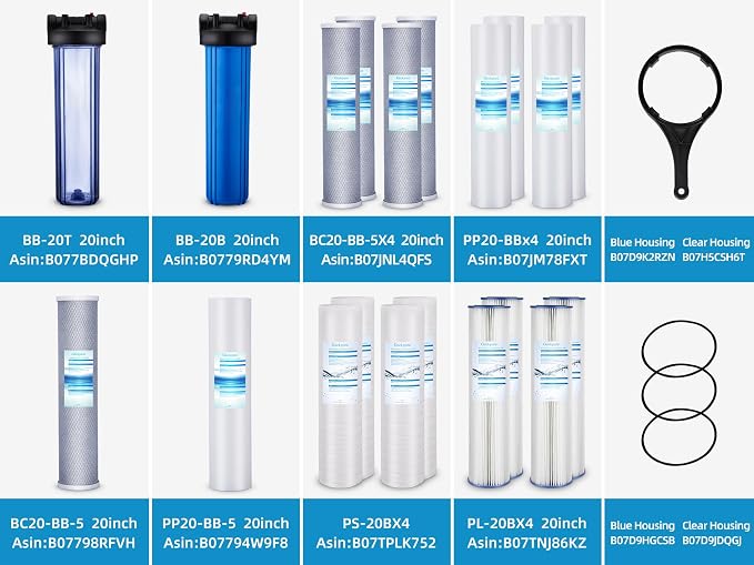 Geekpure 20-Inch Whole House Polypropylene PP Sediment Replacement Filters-4.5" - Image 7