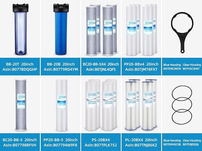 Geekpure 20-Inch Whole House Polypropylene PP Sediment Replacement Filters-4.5" - Image 7
