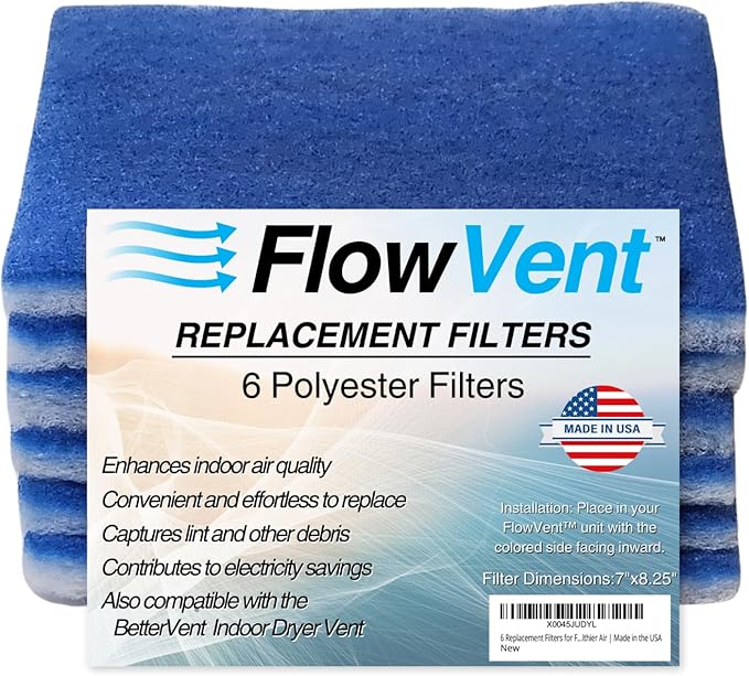 Indoor Dryer Vent Filters | Dual Filter Lint Trap by FlowVent