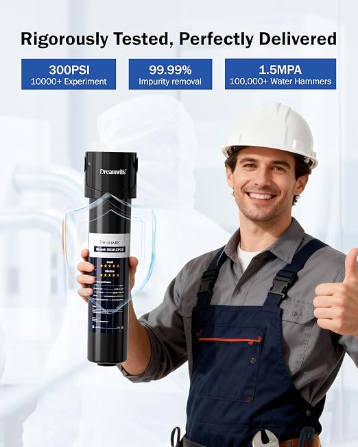 Dreamwills DS15 Under Sink Water Filter System, 1.3 GPM Direct Connect Kitchen - Image 8