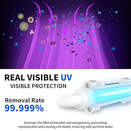 WINGSOL Reverse Osmosis Water Filter, 0 TDS UV Space-Saving Tankless RO System - Image 5