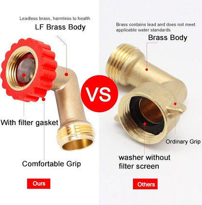 Lead-Free Brass 90 Degree Hose Saver, 90°Hose Elbow Fitting Quick Swivel - Image 4