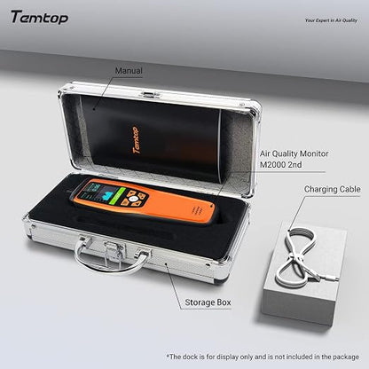 Temtop Air Quality Monitor CO2 Detector Professional Carbon Dioxide PM2.5 PM10 - Image 9