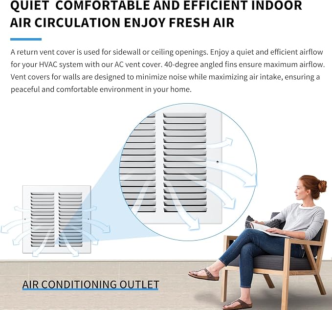 14x10 Return Air Grille, Air Return Vent Cover, Flat Vent Cover, Rejillas De - Image 7