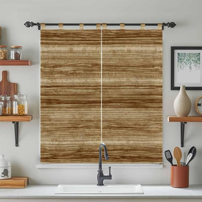 Vintage Western Bathroom Curtains 63 Inch Length, Window Curtains Tab Top - Image 3