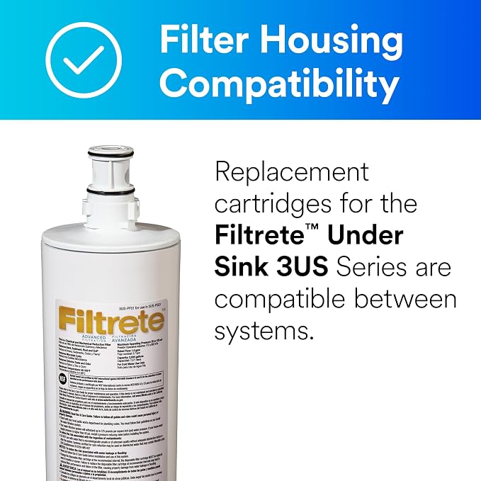 Filtrete Advanced Under Sink Quick Change Water Filtration Filter 3US-PF01 - Image 3