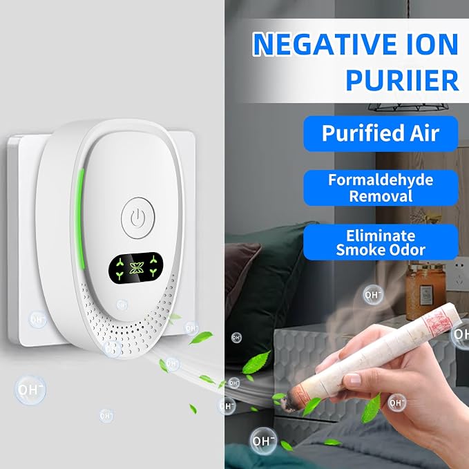 2026 Upgraded Air Ionizers for Dust Mites Smoke Pet Odor Plug in Air Purifiers - Image 7