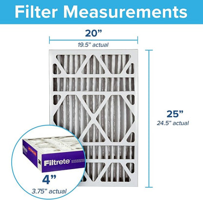 Filtrete 20x25x4 Slim Fit AC Furnace Air Filter, MPR 1550, MERV 12, Fits - Image 2