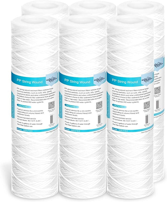 Membrane Solutions 50 Micron 10"x2.5" String Wound Whole House Water Filter by MembraneSolutions